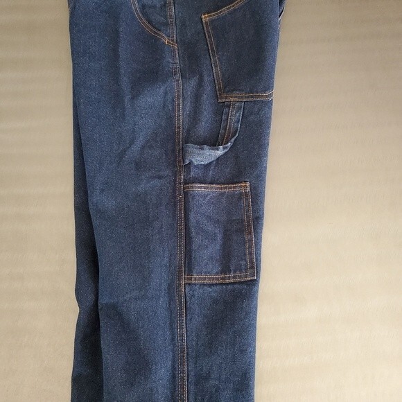 John Galt Carpenter Denim Cargo High Rise Relaxed Straight Y2K Jeans - Picture 3 of 12